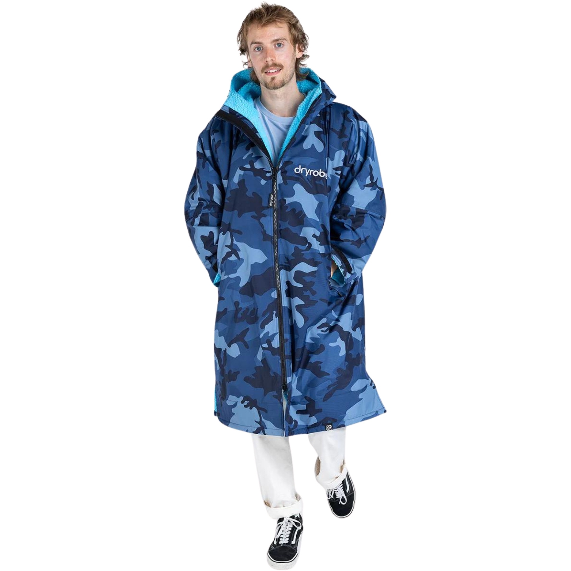 2026 Dryrobe Advance Long Sleeve Changing Robe DALSV3 - Blue / Camo